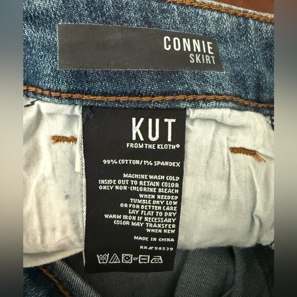 Kut from the Kloth Connie Hi-Low Skirt Jean Denim Skirt Size 2 - Picture 10 of 11